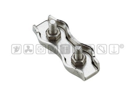 STAINLESS STEEL FLAT DOUBLE WIRE ROPE CLAMPS
