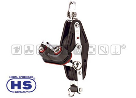 HS BALL BEARING FIDDLE SWIVEL BLOCK WITH BECKET AND CAM CLEAT