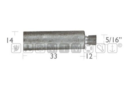 BARROTTI MOTORE CATERPILLAR (14X33MM)